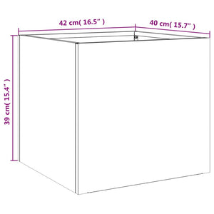 vidaXL Planters 2 pcs White 42x40x39 cm Steel