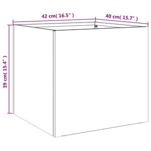 vidaXL Planter Anthracite 42x40x39 cm Steel