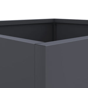 vidaXL Planters 2 pcs Anthracite 42x40x39 cm Steel