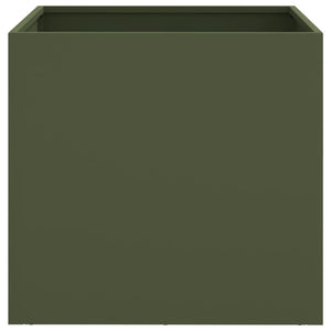 vidaXL Planter Olive Green 42x40x39 cm Cold-rolled Steel