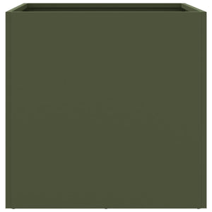 vidaXL Planter Olive Green 42x40x39 cm Cold-rolled Steel