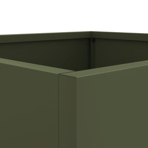 vidaXL Planter Olive Green 42x40x39 cm Cold-rolled Steel