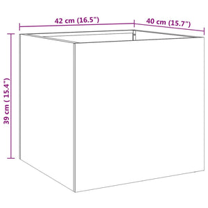 vidaXL Planter Silver 42x40x39 cm Stainless Steel