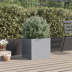 vidaXL Planter Silver 42x40x39 cm Galvanised Steel