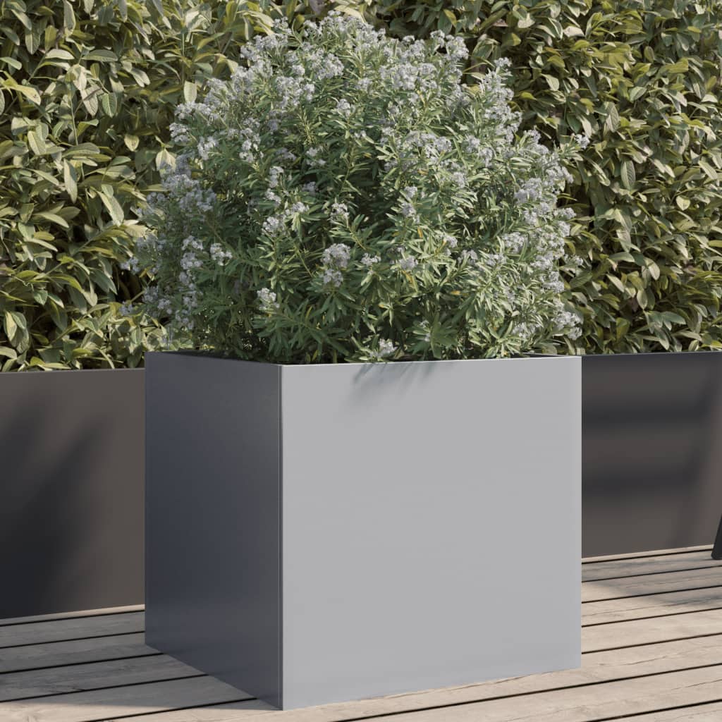 vidaXL Planter Silver 42x40x39 cm Galvanised Steel