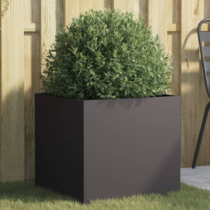 vidaXL Planter Black 49x47x46 cm Steel