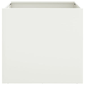 vidaXL Planter White 49x47x46 cm Steel