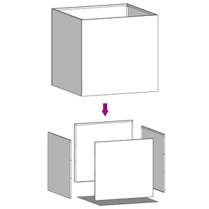 vidaXL Planter White 49x47x46 cm Steel