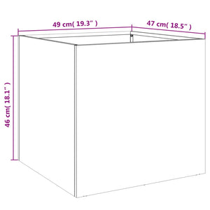 vidaXL Planter White 49x47x46 cm Steel