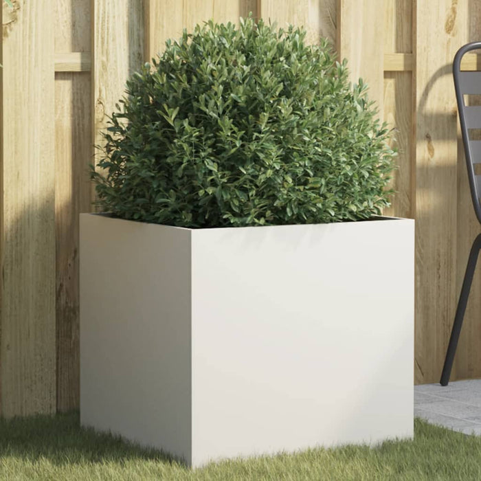 vidaXL Planter White 49x47x46 cm Steel