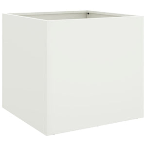 vidaXL Planters 2 pcs White 49x47x46 cm Steel