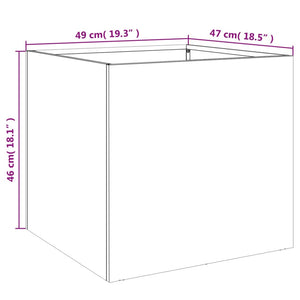 vidaXL Planter Anthracite 49x47x46 cm Cold-rolled Steel