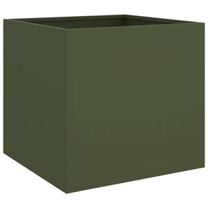 vidaXL Planter Olive Green 49x47x46 cm Cold-rolled Steel