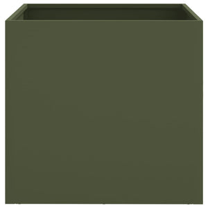 vidaXL Planter Olive Green 49x47x46 cm Cold-rolled Steel