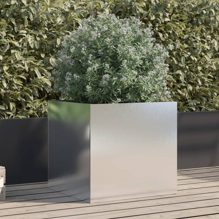 vidaXL Planter Silver 49x47x46 cm Stainless Steel