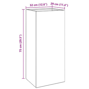 vidaXL Planter White 32x29x75 cm Steel