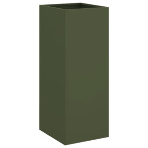 vidaXL Planter Olive Green 32x29x75 cm Steel