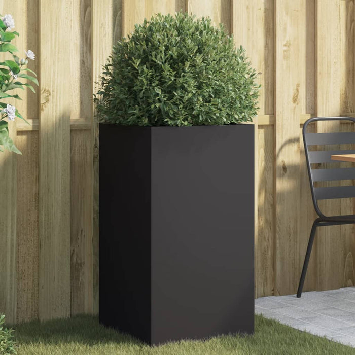 vidaXL Planter Black 42x38x75 cm Steel