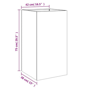 vidaXL Planter White 42x38x75 cm Cold-rolled Steel