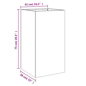 vidaXL Planter Anthracite 42x38x75 cm Steel