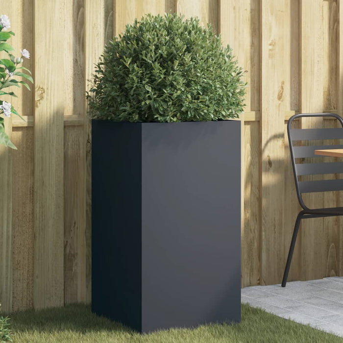 vidaXL Planter Anthracite 42x38x75 cm Steel