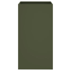 vidaXL Planter Olive Green 42x38x75 cm Cold-rolled Steel