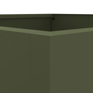 vidaXL Planter Olive Green 42x38x75 cm Cold-rolled Steel