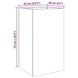 vidaXL Planter Silver 42x38x75 cm Stainless Steel