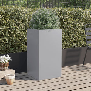 vidaXL Planter Silver 42x38x75 cm Galvanised Steel