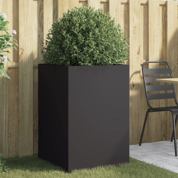 vidaXL Planter Black 52x48x75 cm Steel