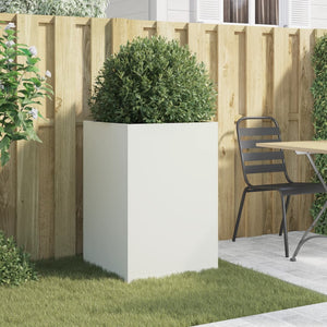 vidaXL Planter White 52x48x75 cm Cold-rolled Steel