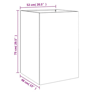 vidaXL Planter White 52x48x75 cm Cold-rolled Steel