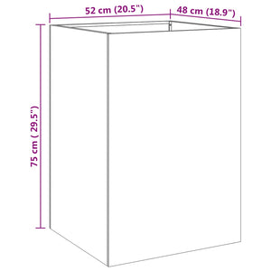 vidaXL Planter Silver 52x48x75 cm Stainless Steel