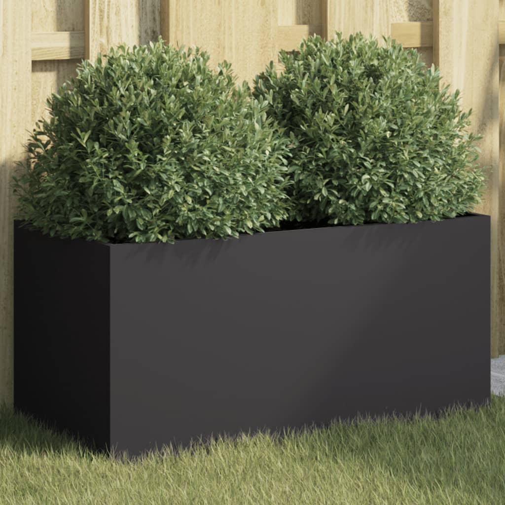 vidaXL Planter Black 62x30x29 cm Steel