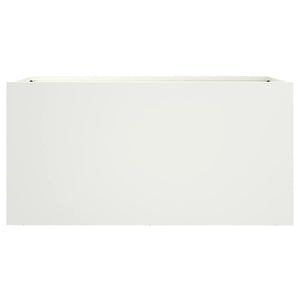 vidaXL Planter White 62x30x29 cm Steel