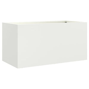 vidaXL Planter White 62x30x29 cm Steel