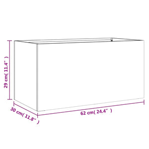 vidaXL Planter White 62x30x29 cm Steel