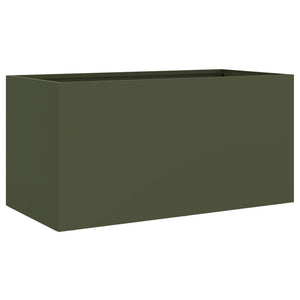 vidaXL Planter Olive Green 62x30x29 cm Steel