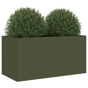 vidaXL Planter Olive Green 62x30x29 cm Steel