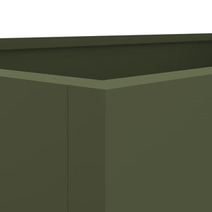 vidaXL Planter Olive Green 62x30x29 cm Steel