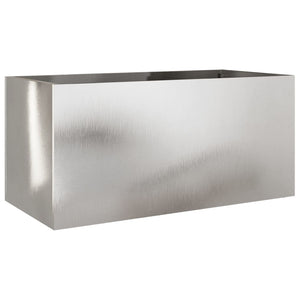 vidaXL Planter Silver 62x30x29 cm Stainless Steel