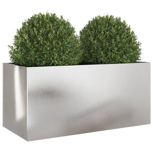 vidaXL Planter Silver 62x30x29 cm Stainless Steel