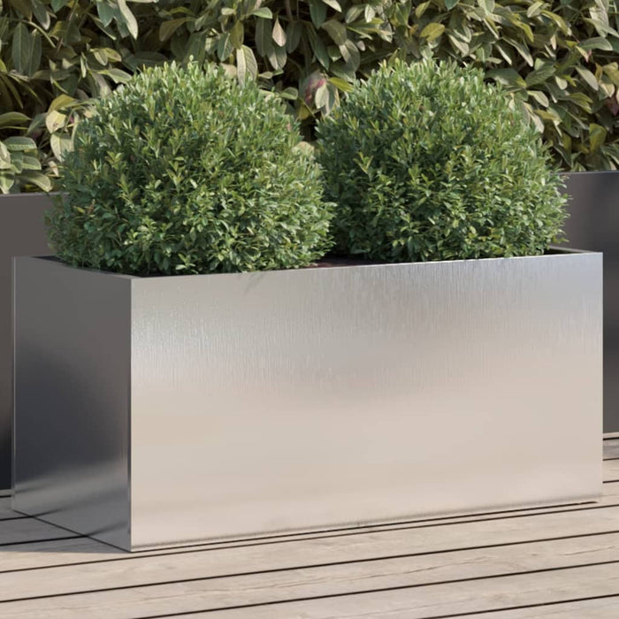 vidaXL Planter Silver 62x30x29 cm Stainless Steel