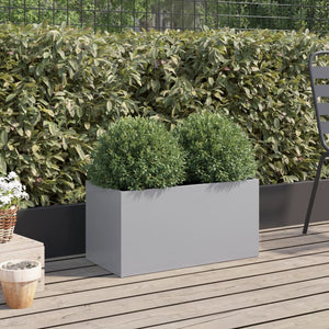 vidaXL Planter Silver 62x30x29 cm Galvanised Steel