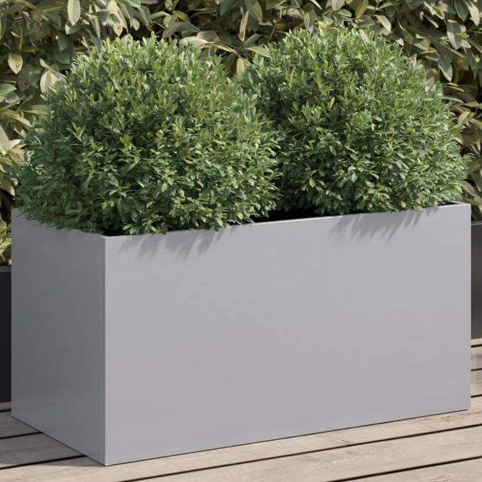 vidaXL Planter Silver 62x30x29 cm Galvanised Steel