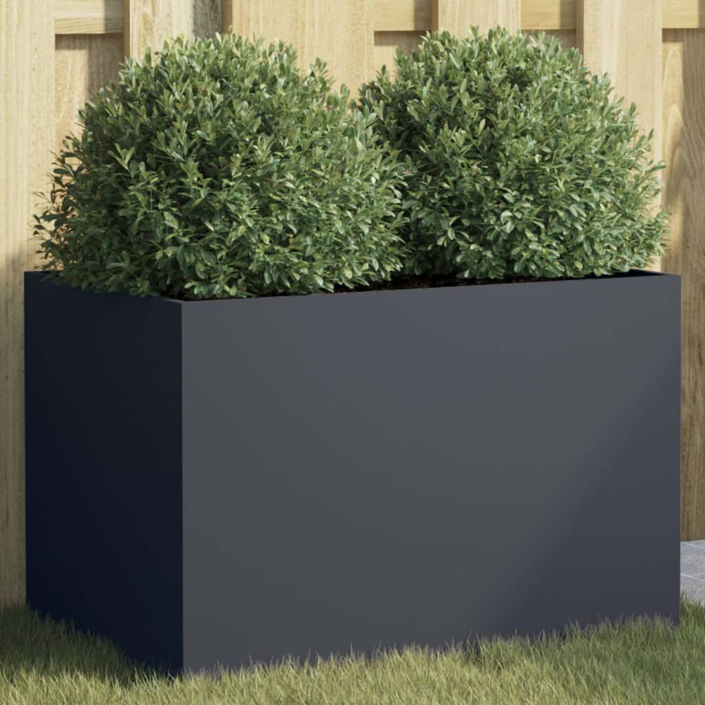 vidaXL Planter Anthracite 62x40x39 cm Steel