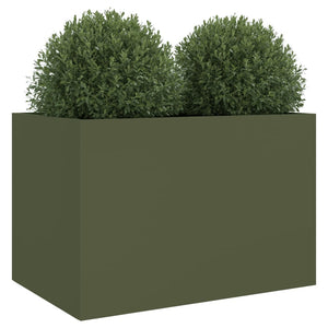 vidaXL Planter Olive Green 62x40x39 cm Steel