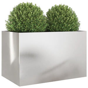 vidaXL Planter Silver 62x40x39 cm Stainless Steel