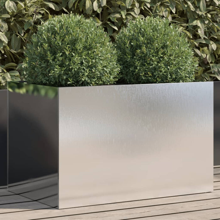 vidaXL Planter Silver 62x40x39 cm Stainless Steel