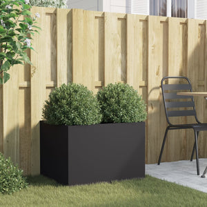 vidaXL Planter Black 62x47x46 cm Steel